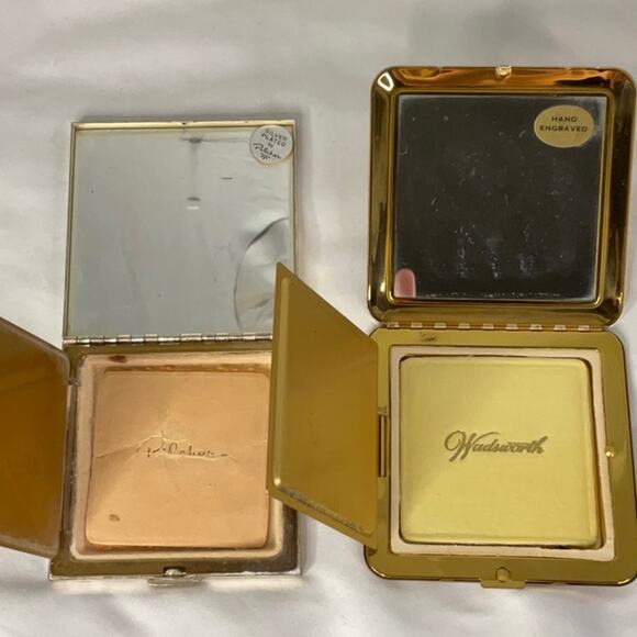 VTG NEW WADSWORTH GOLD TONE & PILCHER SILVER PLATED & NIBS HOLD TITE COMPACTS - Picture 7 of 10